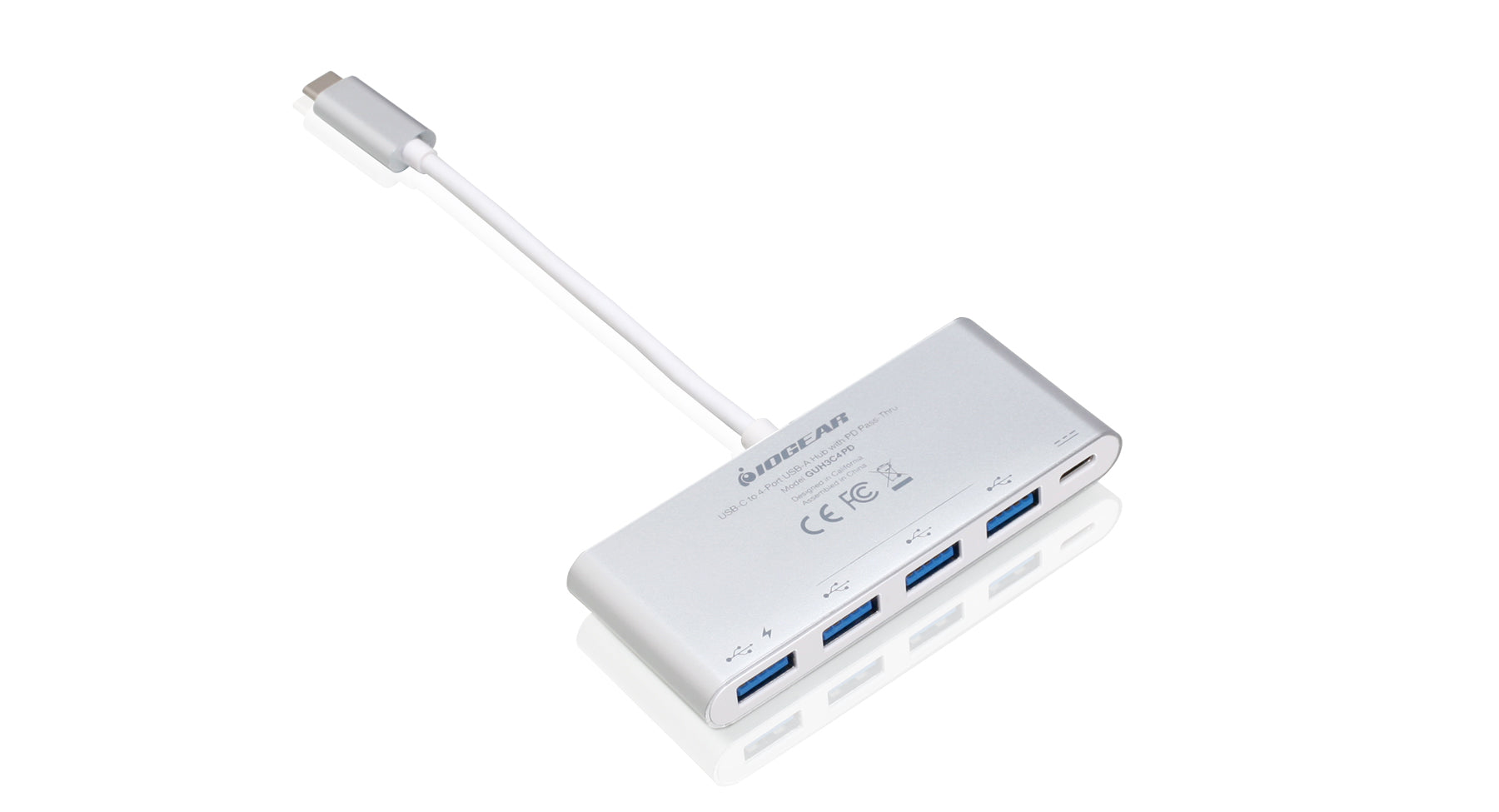 USB-C to 4 Port USB-A Hub with Power Delivery Pass-Through