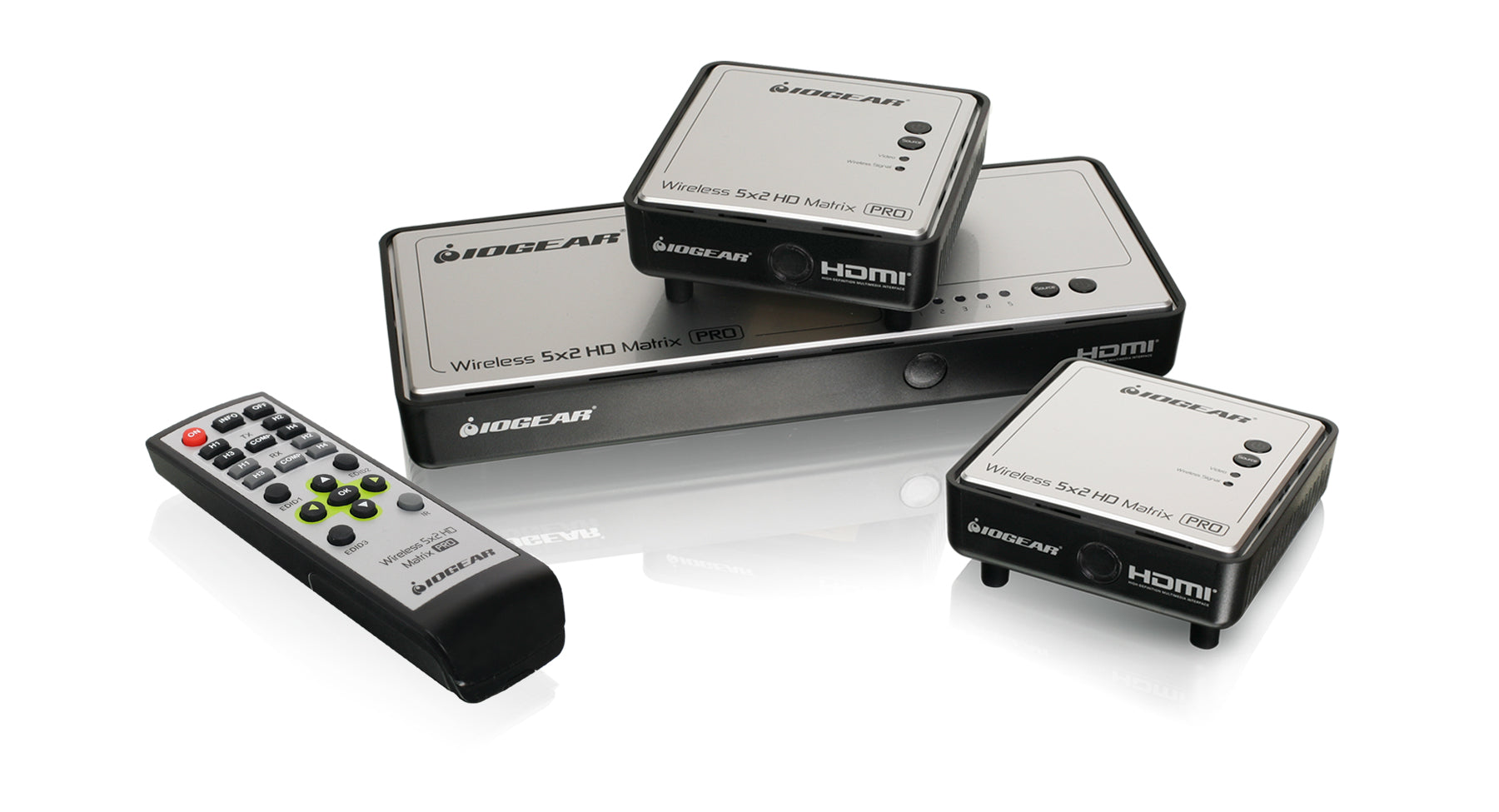 Long-Range HDMI Wireless Video 5x2 Matrix PRO with 2 Receivers (TAA)