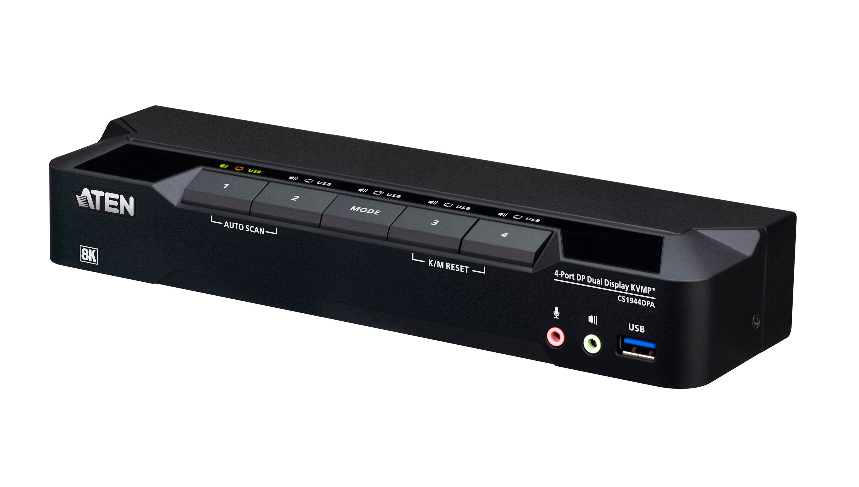 4-Port USB 3.0 8K DisplayPort Dual-Display KVMP™ Switch