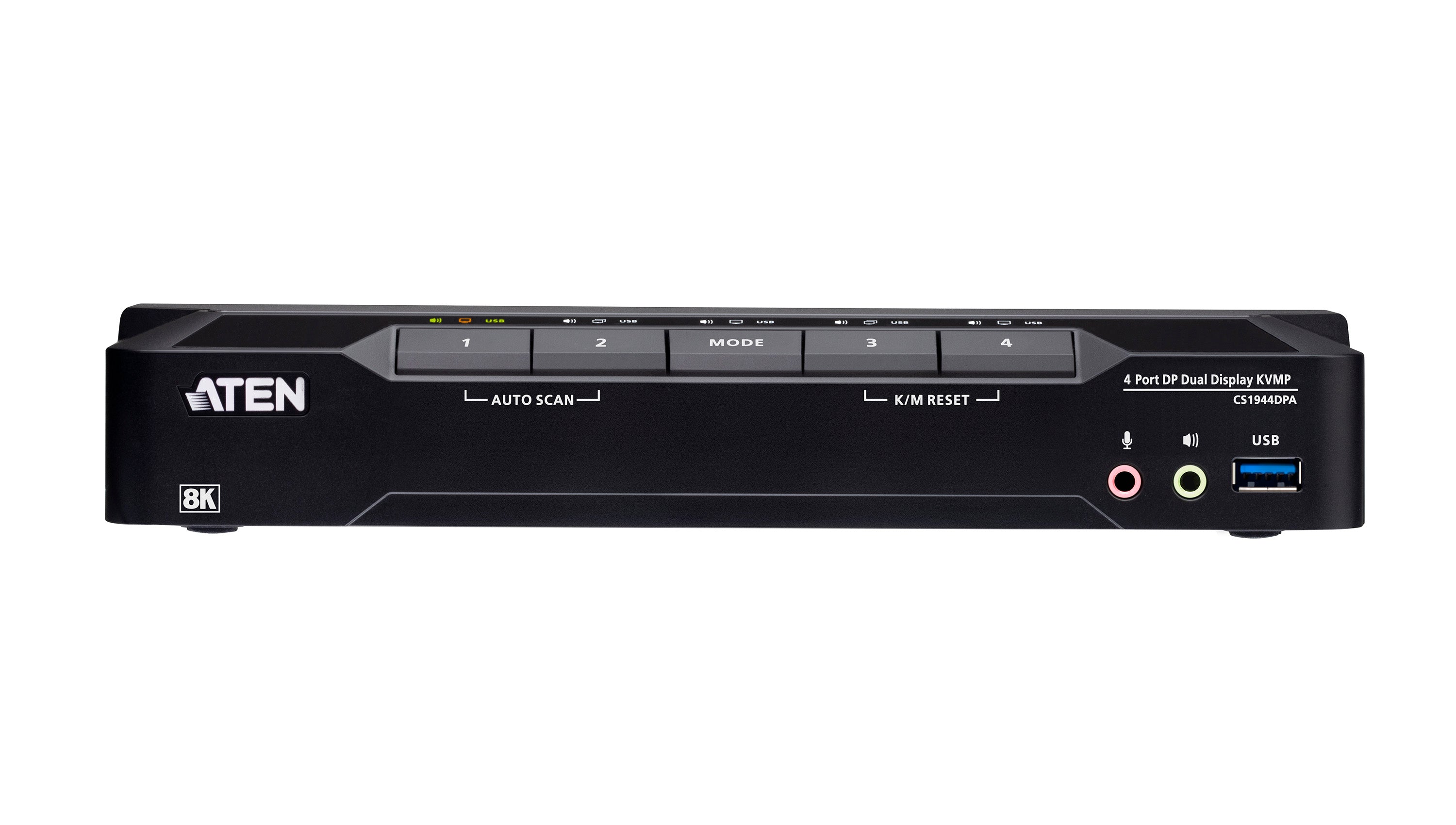 4-Port USB 3.0 8K DisplayPort Dual-Display KVMP™ Switch