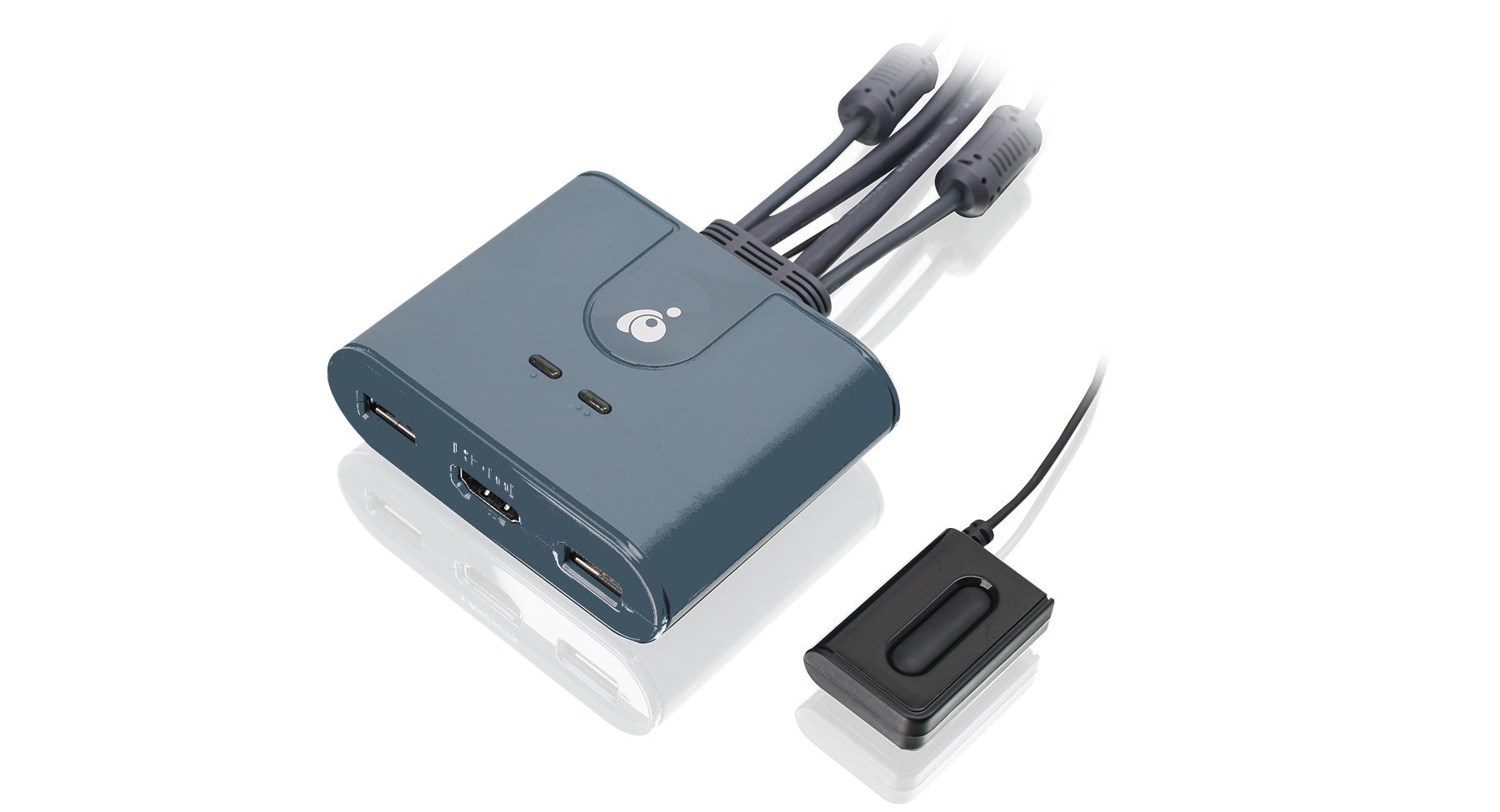 2-Port HDMI KVM Switch with HDMI and USB Connections