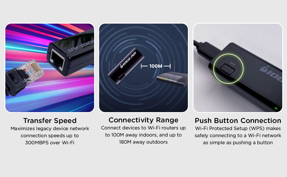 IOGEAR Universal Ethernet to Wi-Fi N Adapter
