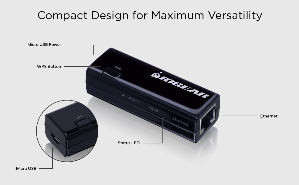 IOGEAR Universal Ethernet to Wi-Fi N Adapter