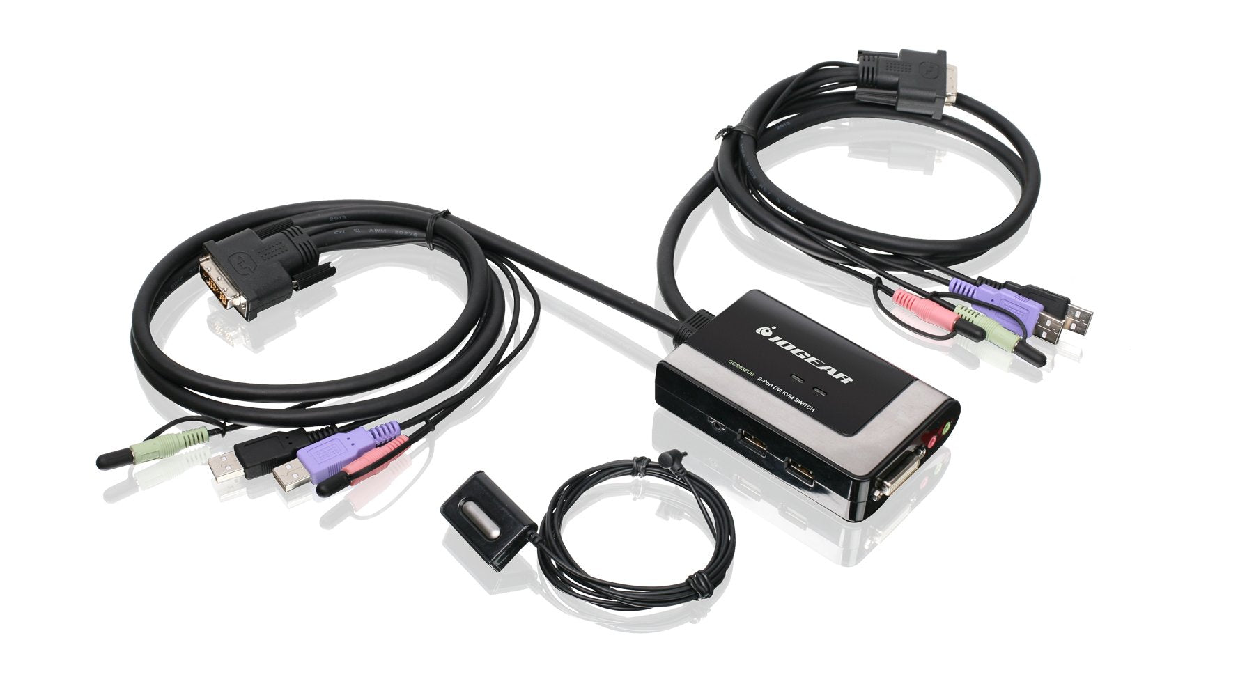 KVM 2-Port USB DVI-D Cable Switch