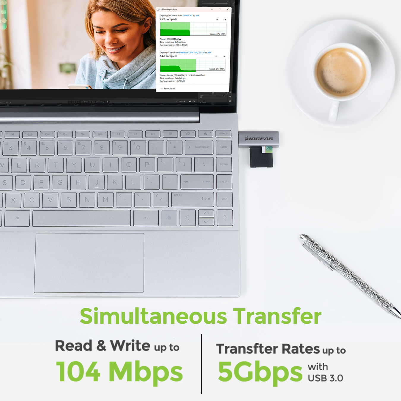 SuperSpeed USB 3.0 SD/Micro SD Card Reader / Writer