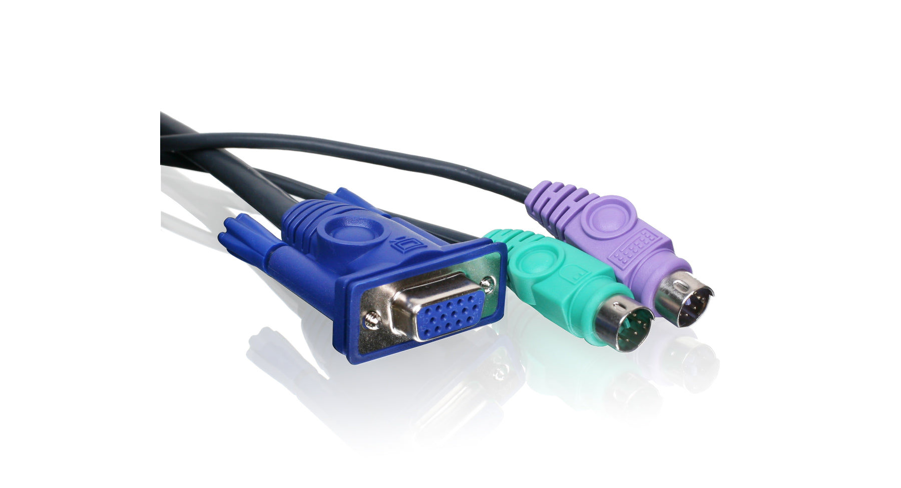 Micro-Lite™ Bonded All-in-One USB KVM Cable, 16 ft.