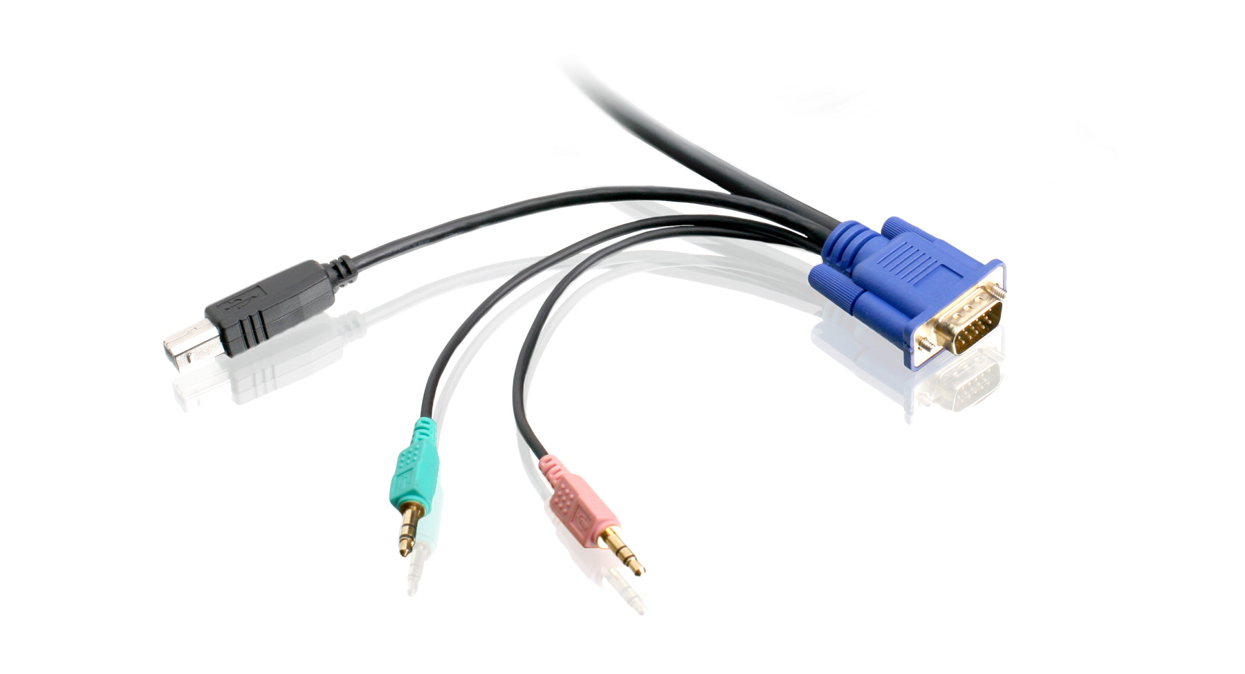 6 ft. USB VGA KVM Cable with Speaker and Mic