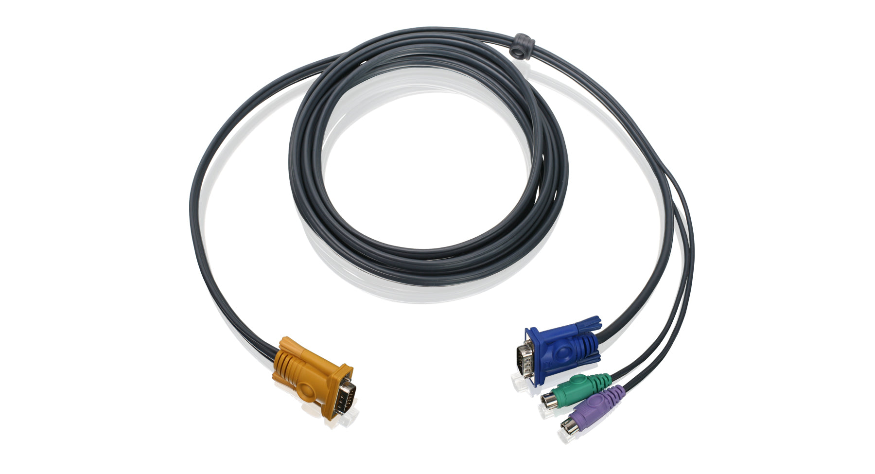 Bonded KVM Cable, PS/2, VGA, 6 ft. (TAA)