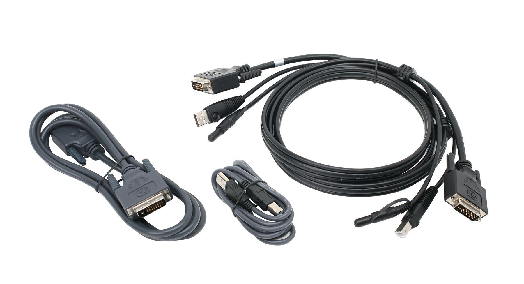 6 ft. Dual View DVI, USB KVM Cable Kit with Audio (TAA)