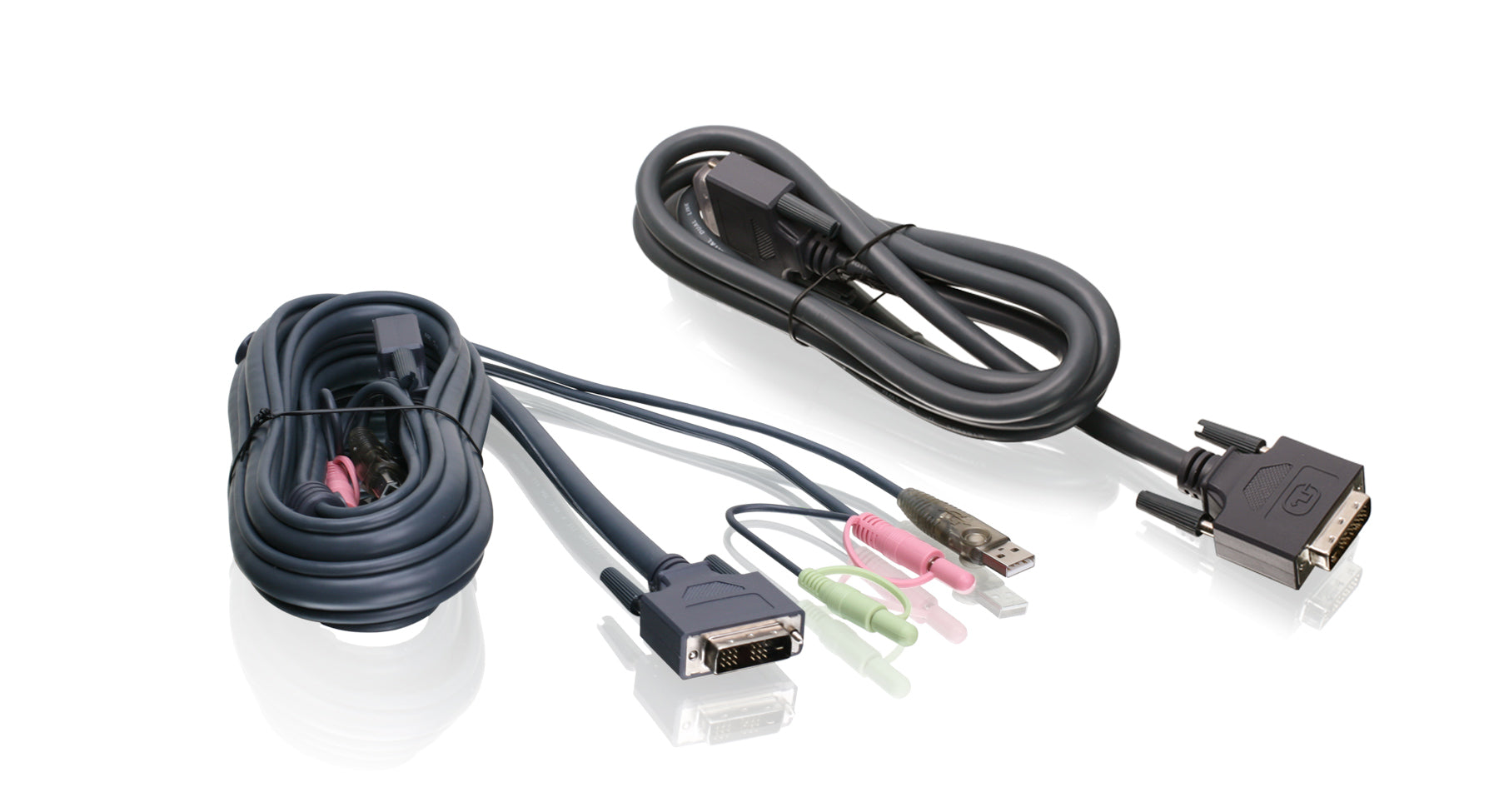 6 ft. Dual View Dual-Link DVI, USB KVM Cable Kit with Audio (TAA Compliant)