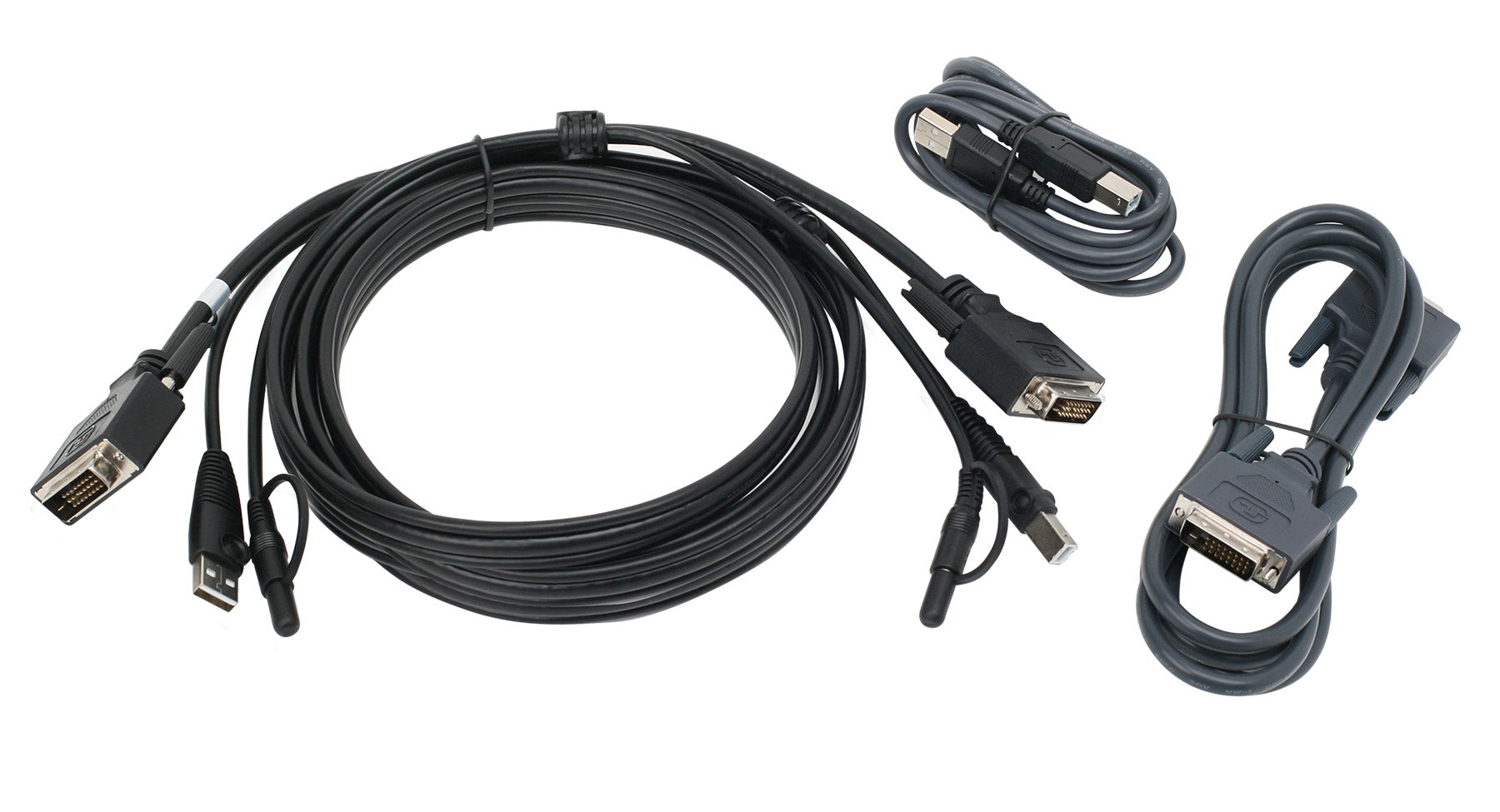 10 ft. Dual View DVI, USB KVM Cable Kit with Audio (TAA)