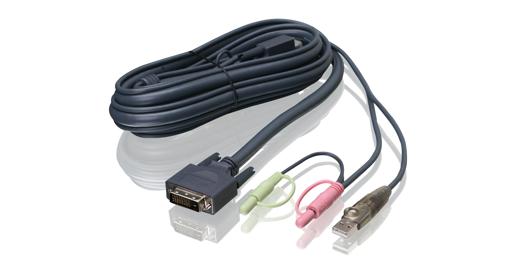 6 ft. Dual-Link DVI KVM Cable, with USB and Audio/Mic, TAA Compliant