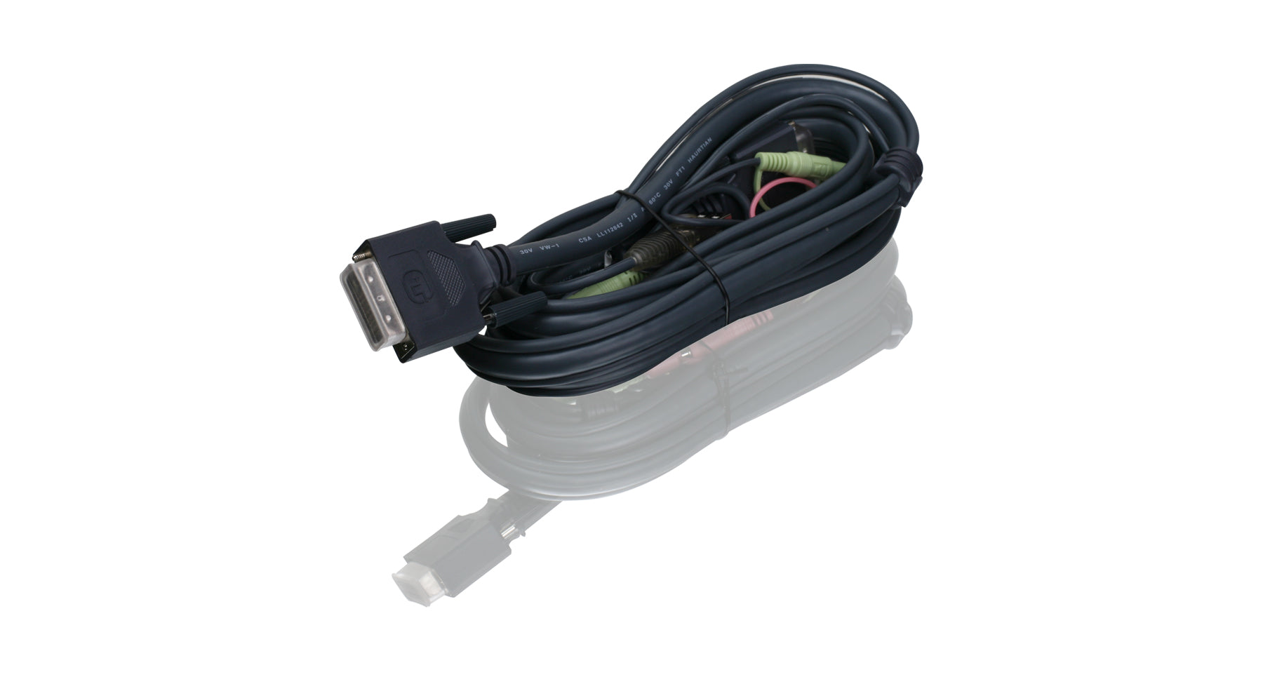 6 ft. Dual-Link DVI KVM Cable, with USB and Audio/Mic, TAA Compliant