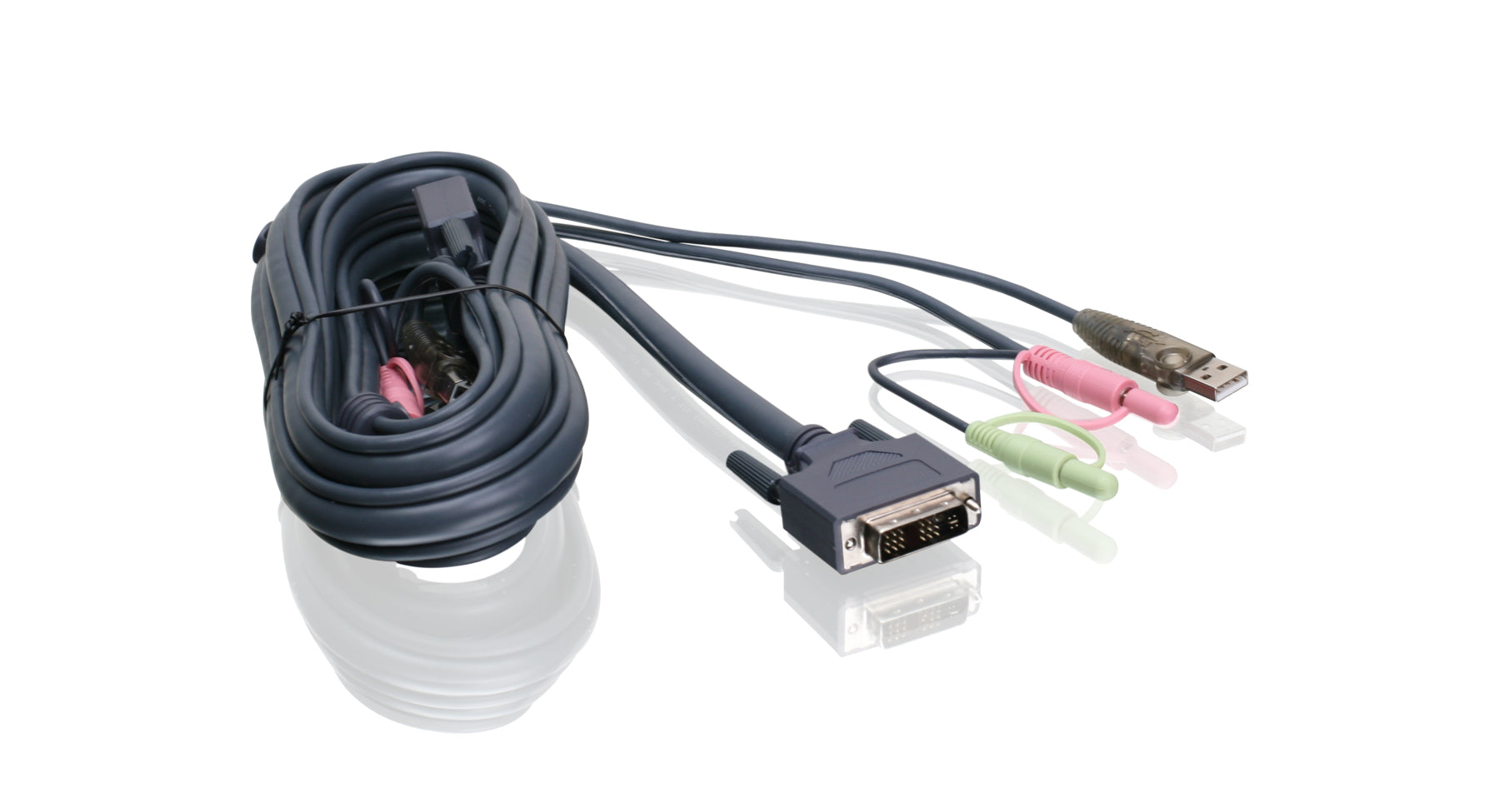 6 ft. (1.8 m) Single Link DVI-I USB KVM Cable