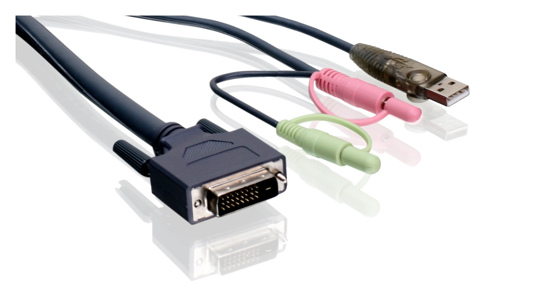 10 ft. Dual-Link DVI KVM Cable, USB and Audio/Mic, TAA Compliant