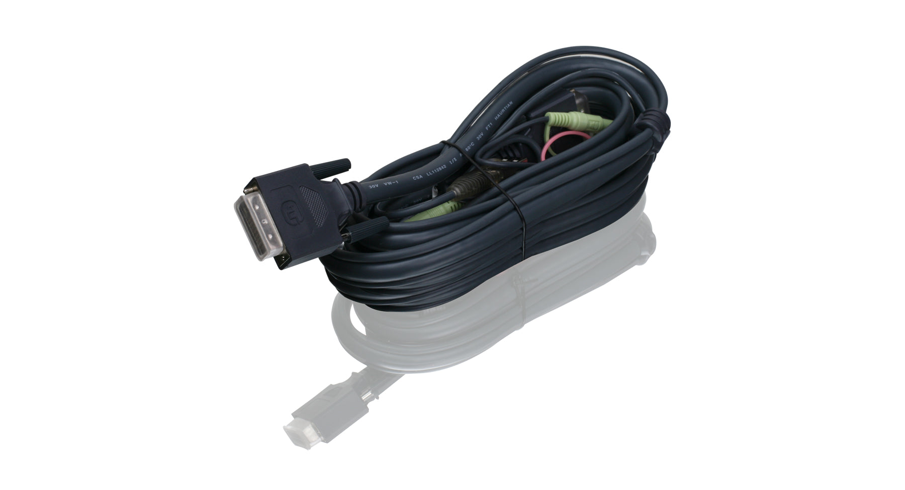10 ft. Dual-Link DVI KVM Cable, USB and Audio/Mic, TAA Compliant
