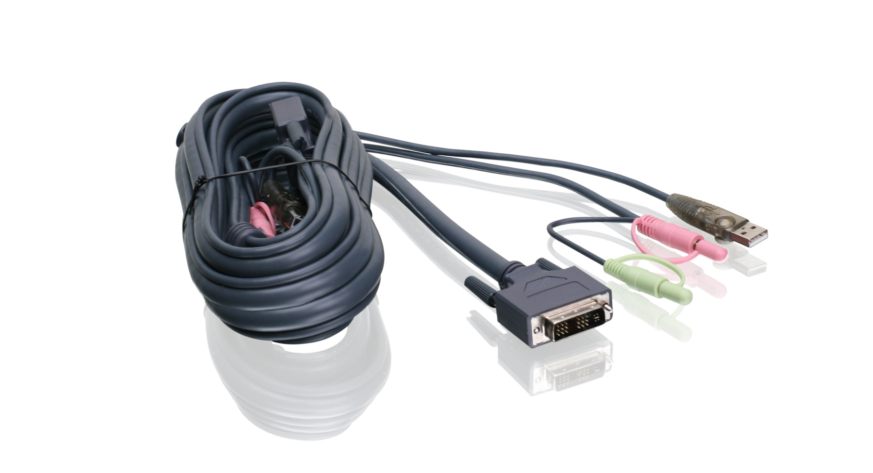 10 ft. (3 m) Single Link DVI-I USB KVM Cable