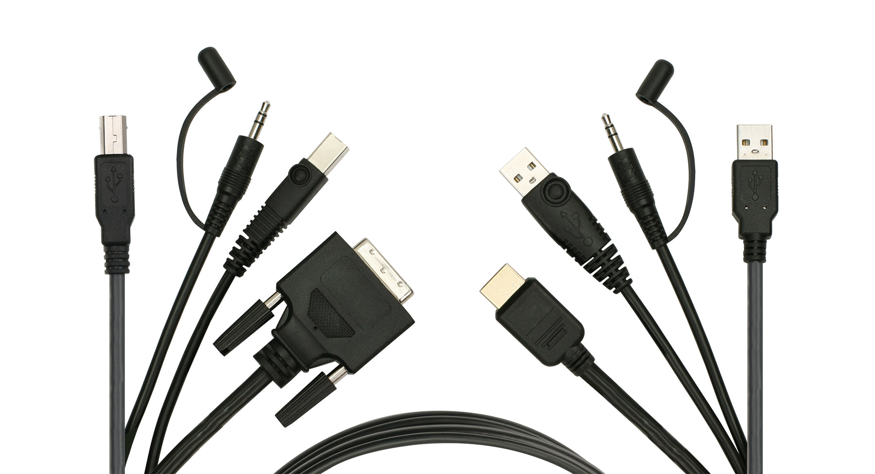6 ft. HDMI to DVI, USB KVM Cable Kit with Audio (TAA)