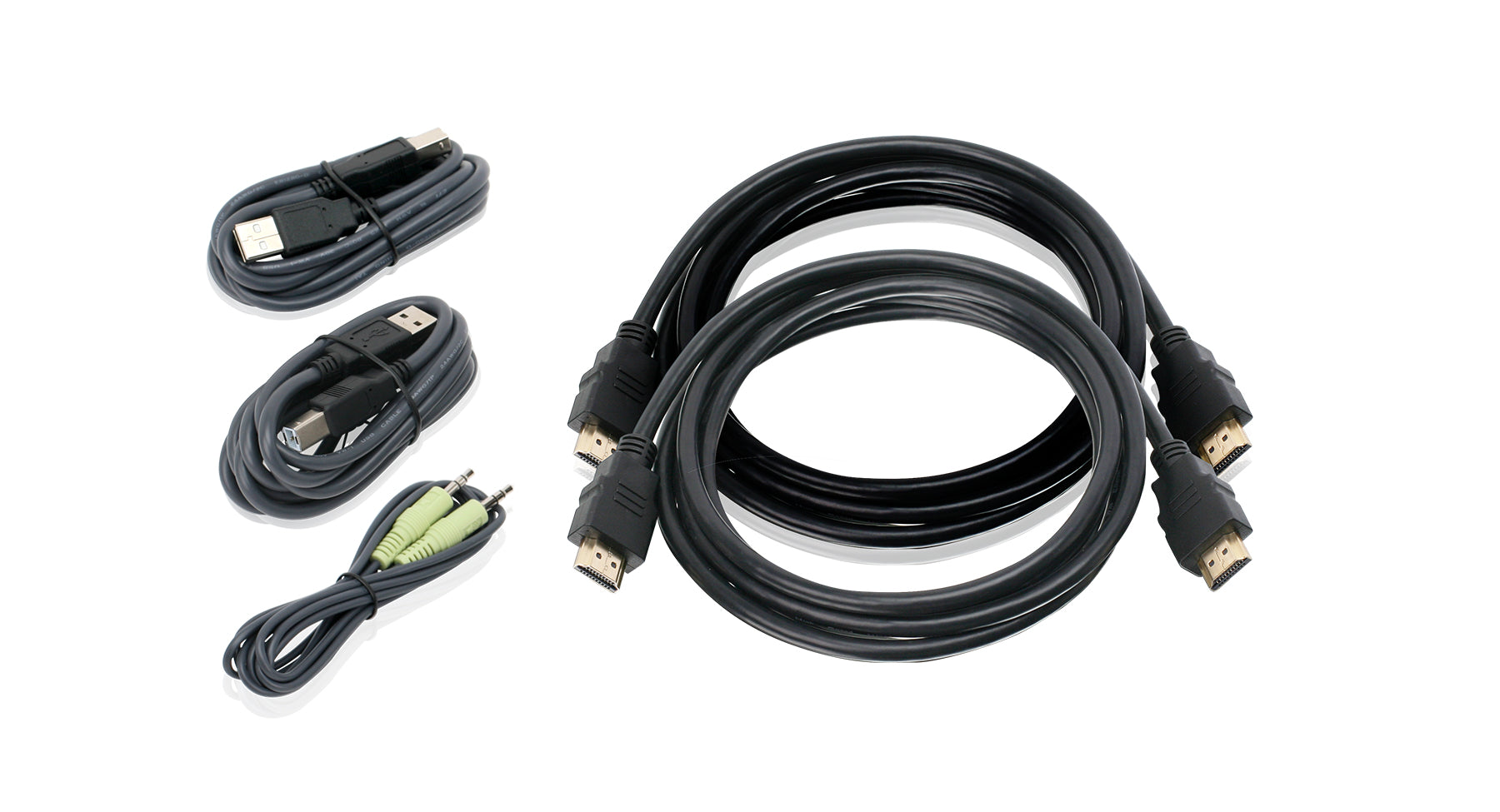 6 ft. Dual View HDMI, USB KVM Cable Kit with Audio (TAA)