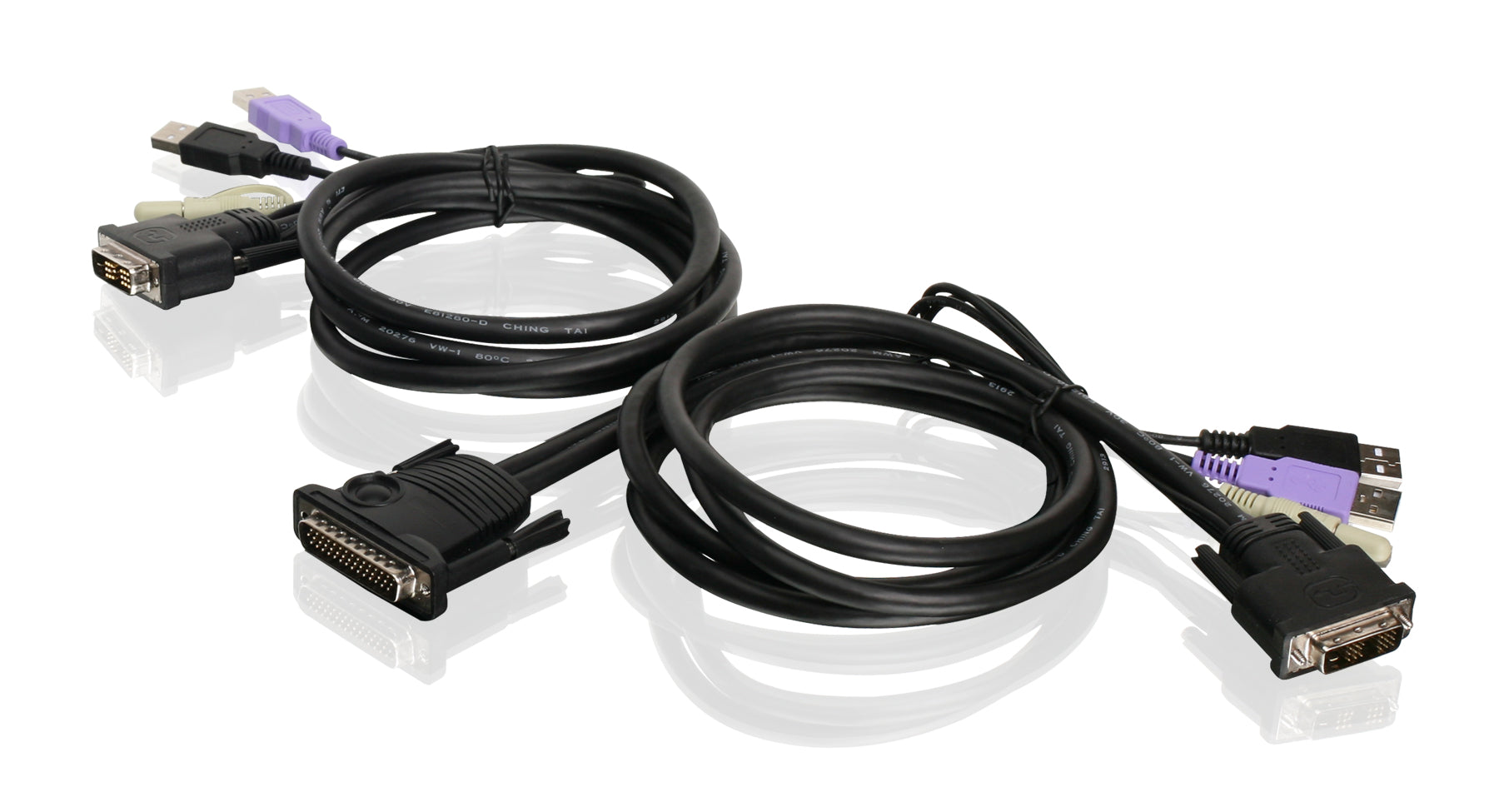 10ft (3m) Dual Computer USB DVI KVM Cable with Audio