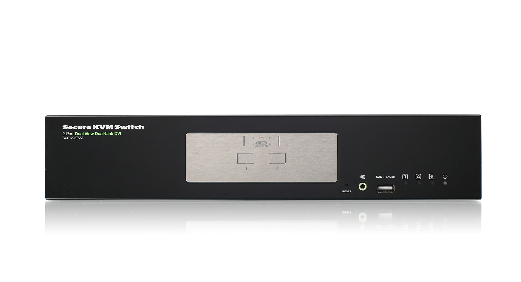 2-Port Dual View Dual-Link DVI Secure KVM Switch (TAA)