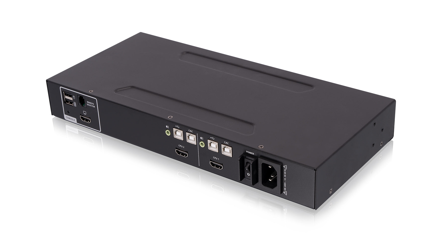 2-Port Single View HDMI Secure KVM Switch w/CAC and Audio