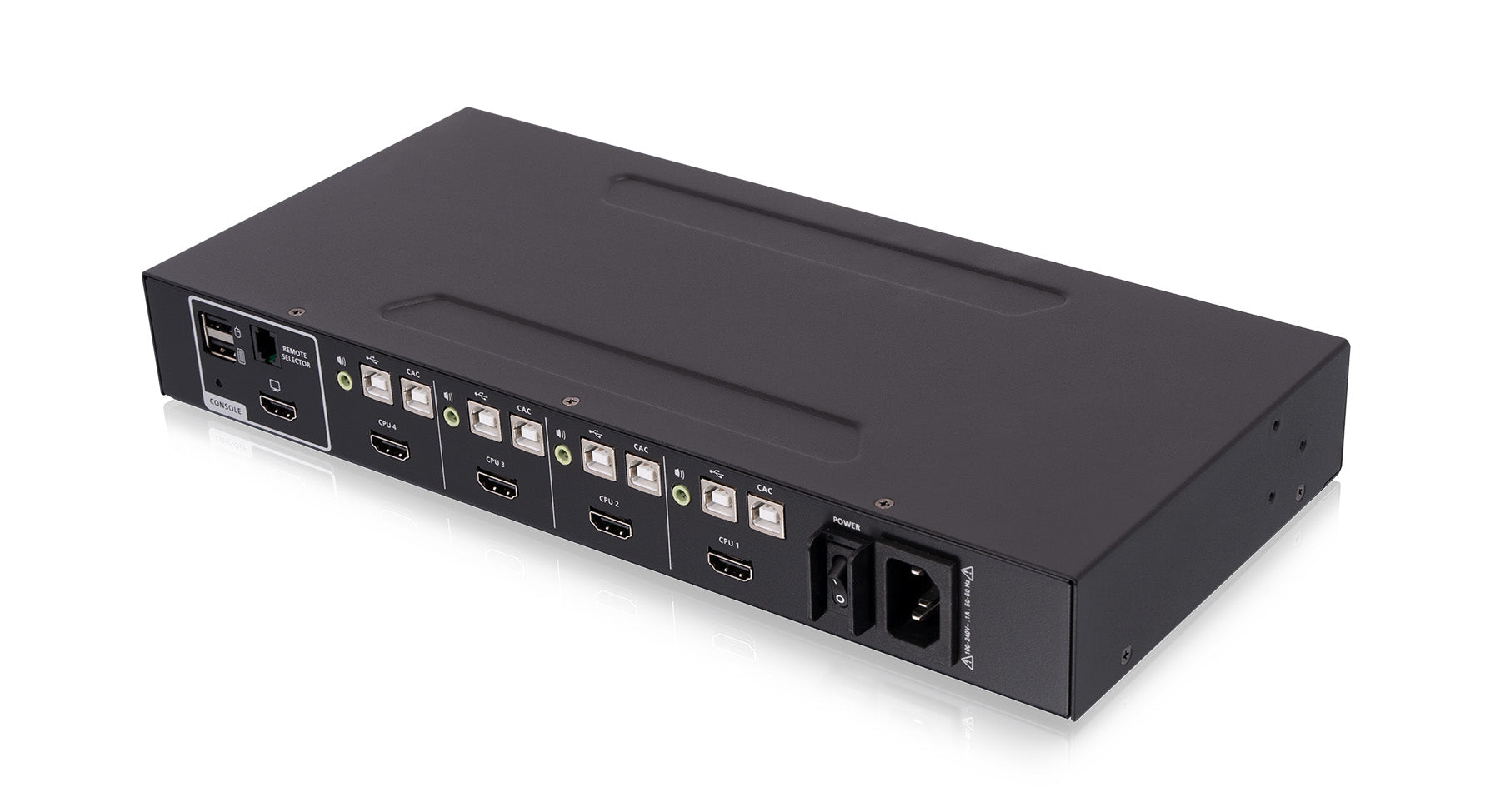4-Port Single View HDMI Secure KVM Switch w/CAC and Audio