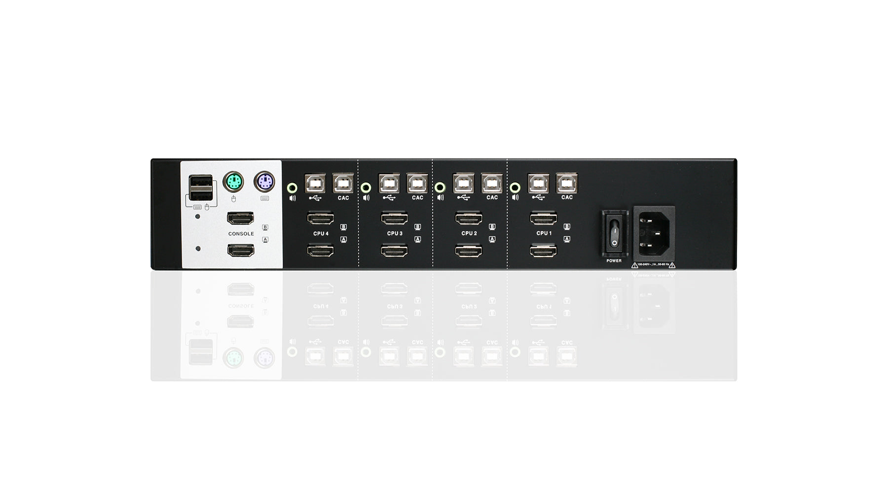 4-Port Dual View HDMI Secure KVM Switch (TAA)