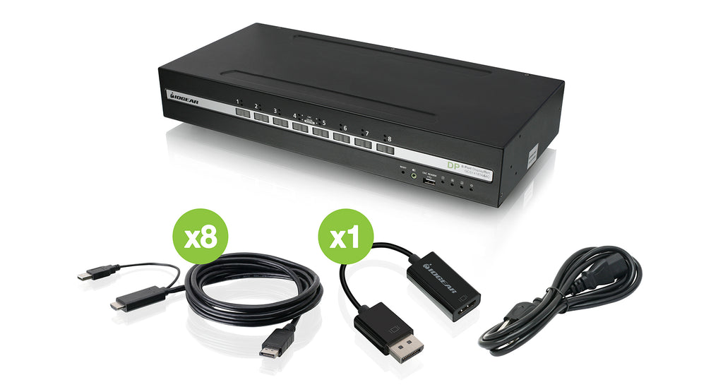 IOGEAR 8-Port HDMI Switch With RS-232 - Rack Mount, 3D Support, Remote Control