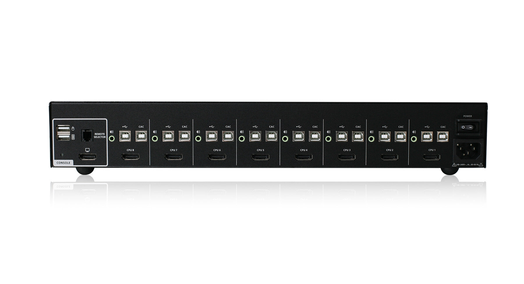 8-Port Single View DisplayPort Secure KVM Switch w/Audio and CAC Support