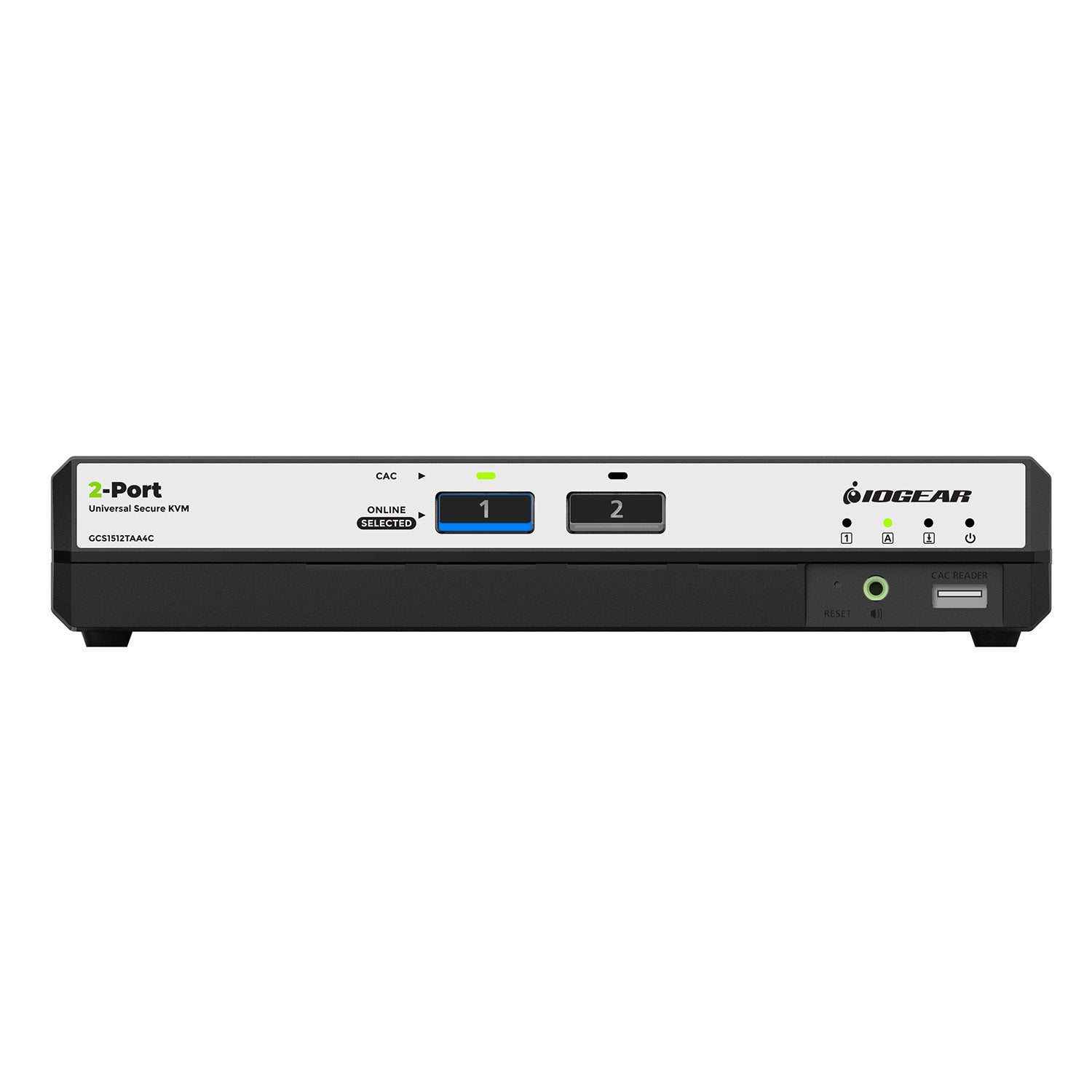 2-Port Single View True Universal (DP/HDMI) Secure KVM Switch w/Audio and CAC Support