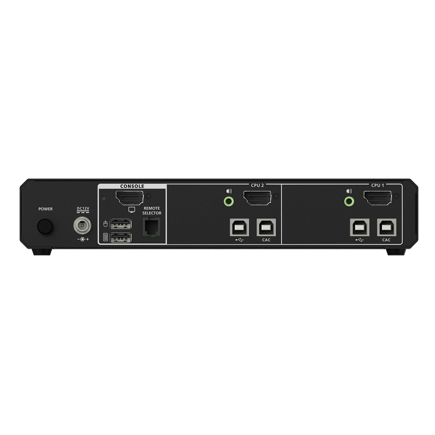 2-Port Single View True Universal (DP/HDMI) Secure KVM Switch w/Audio and CAC Support