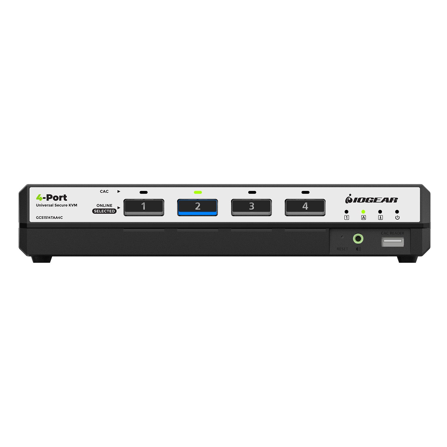 4-Port Single View True Universal (DP/HDMI) Secure KVM Switch w/Audio and CAC Support