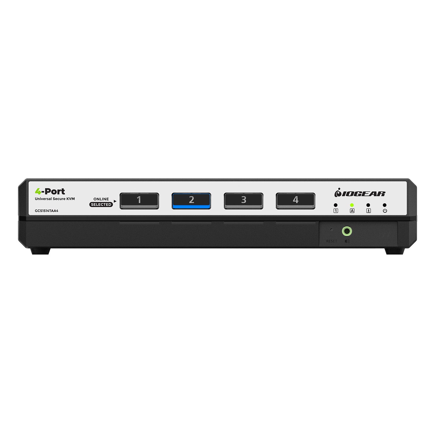 4-Port Single View True Universal (DP/HDMI) Secure KVM Switch w/Audio