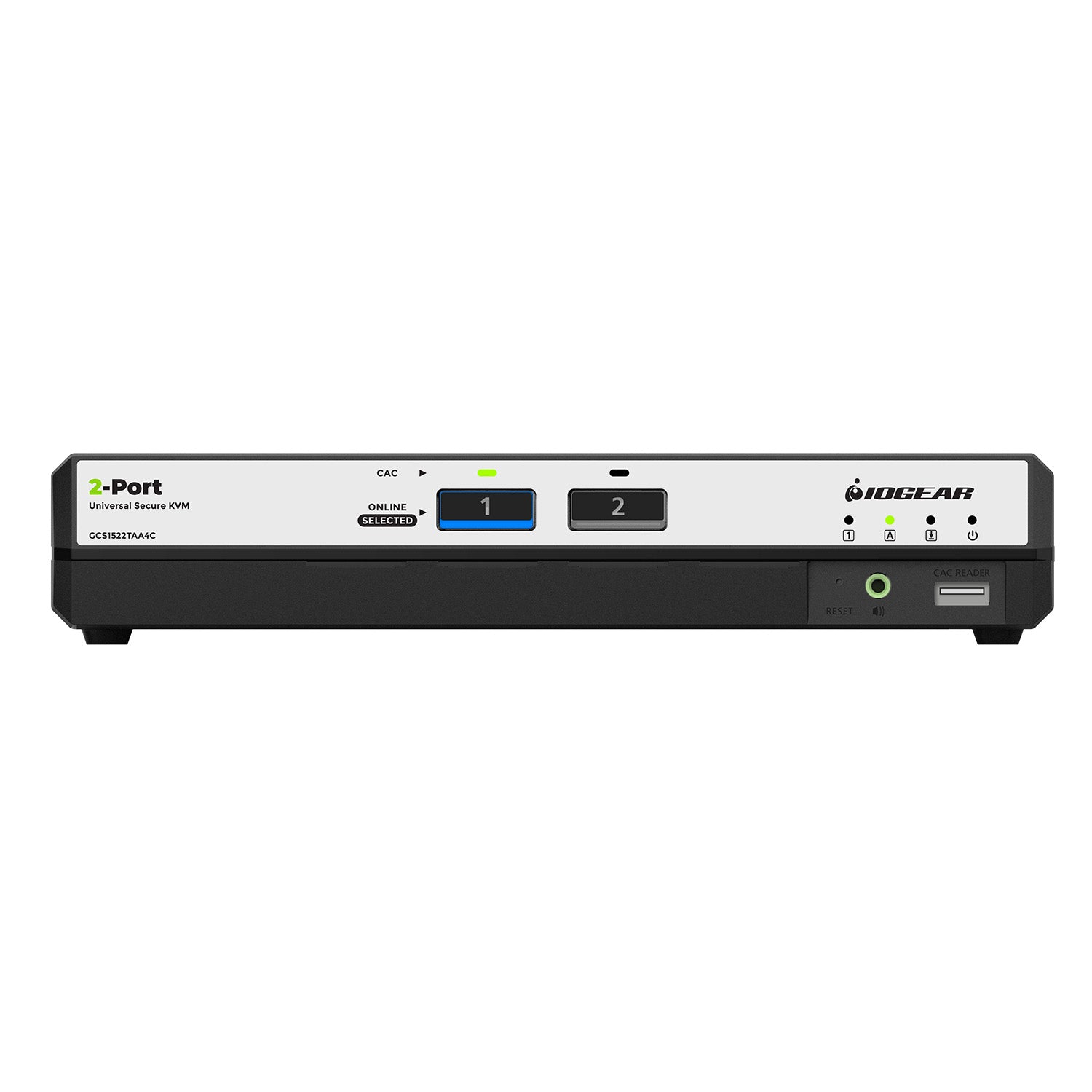 2-Port Dual View True Universal (DP/HDMI) Secure KVM Switch w/Audio and CAC Support