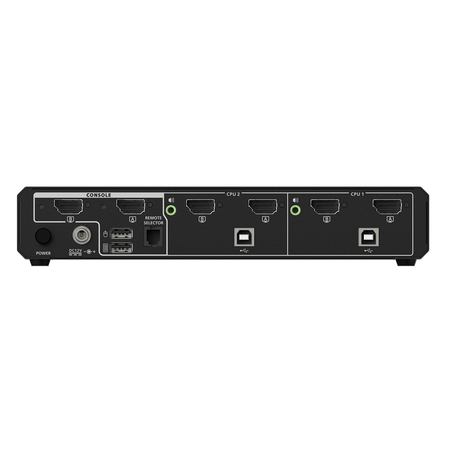 2-Port Dual View True Universal (DP/HDMI) Secure KVM Switch w/Audio