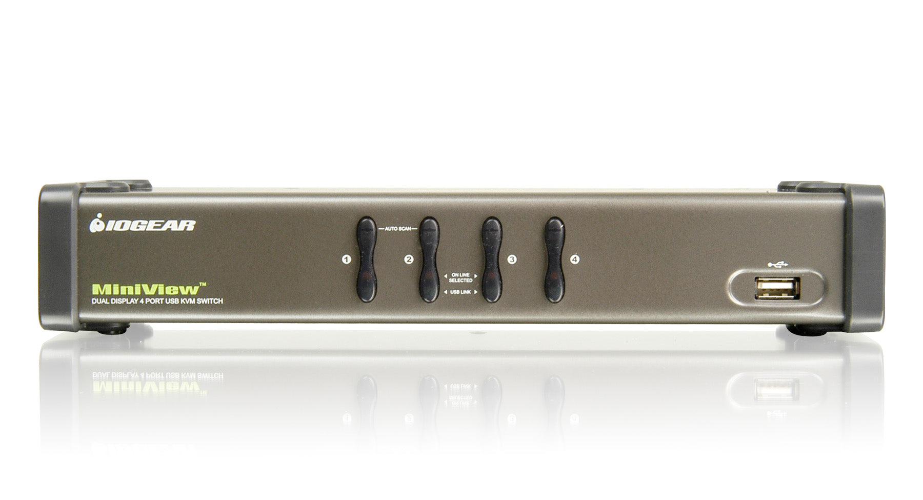 4-Port DualView USB VGA KVMP Switch with audio and Cables (TAA Compliance)