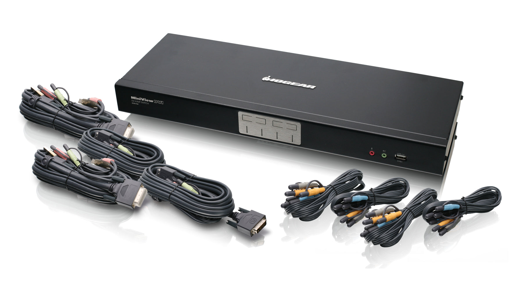 4-Port Dual-Link DVI KVMP Switch with 7.1 Audio and Cables (TAA Compliant)