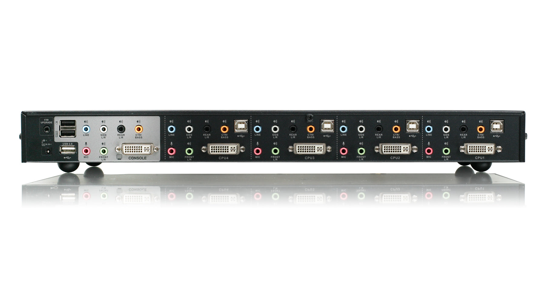 4-Port Dual-Link DVI KVMP Switch with 7.1 Audio and Cables (TAA Compliant)