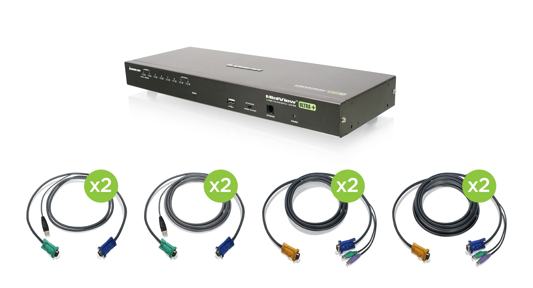 16-Port USB PS/2 Combo KVM Switch with Cables (TAA Compliant)