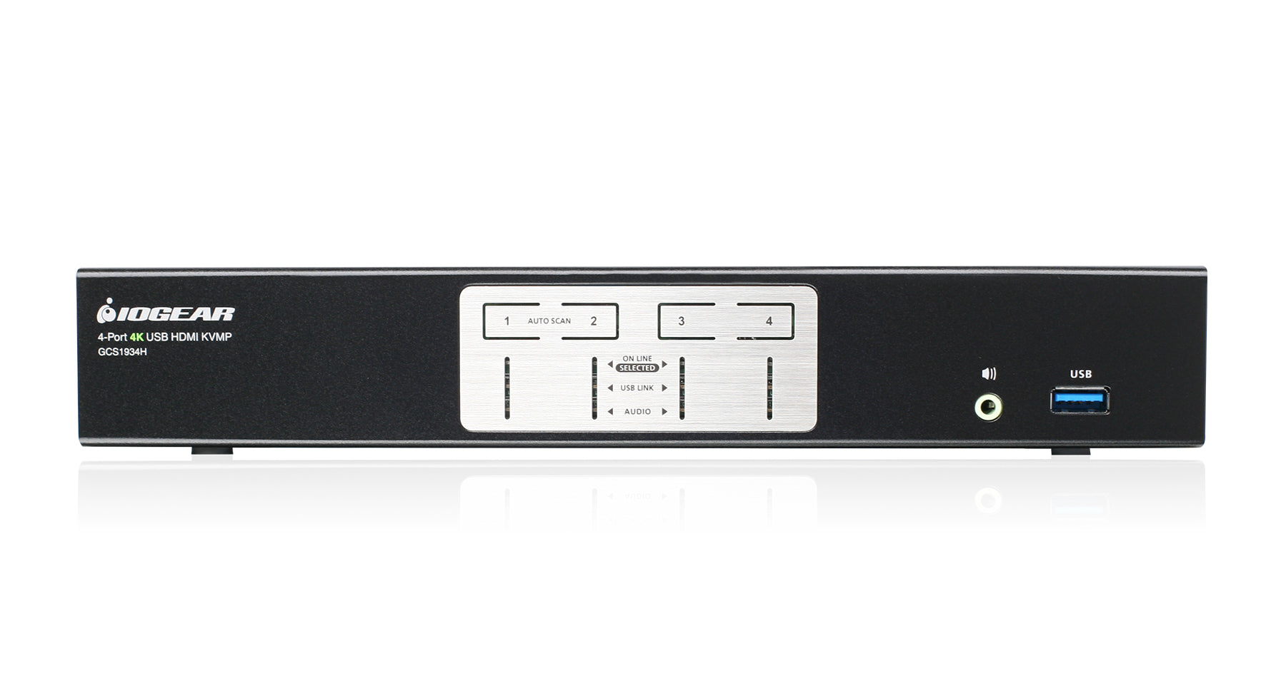 4-Port 4K KVMP Switch with HDMI® Connection, USB 3.0 Hub, and Audio