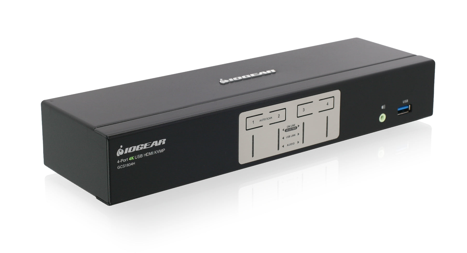 4-Port 4K KVMP Switch with HDMI® Connection, USB 3.0 Hub, and Audio