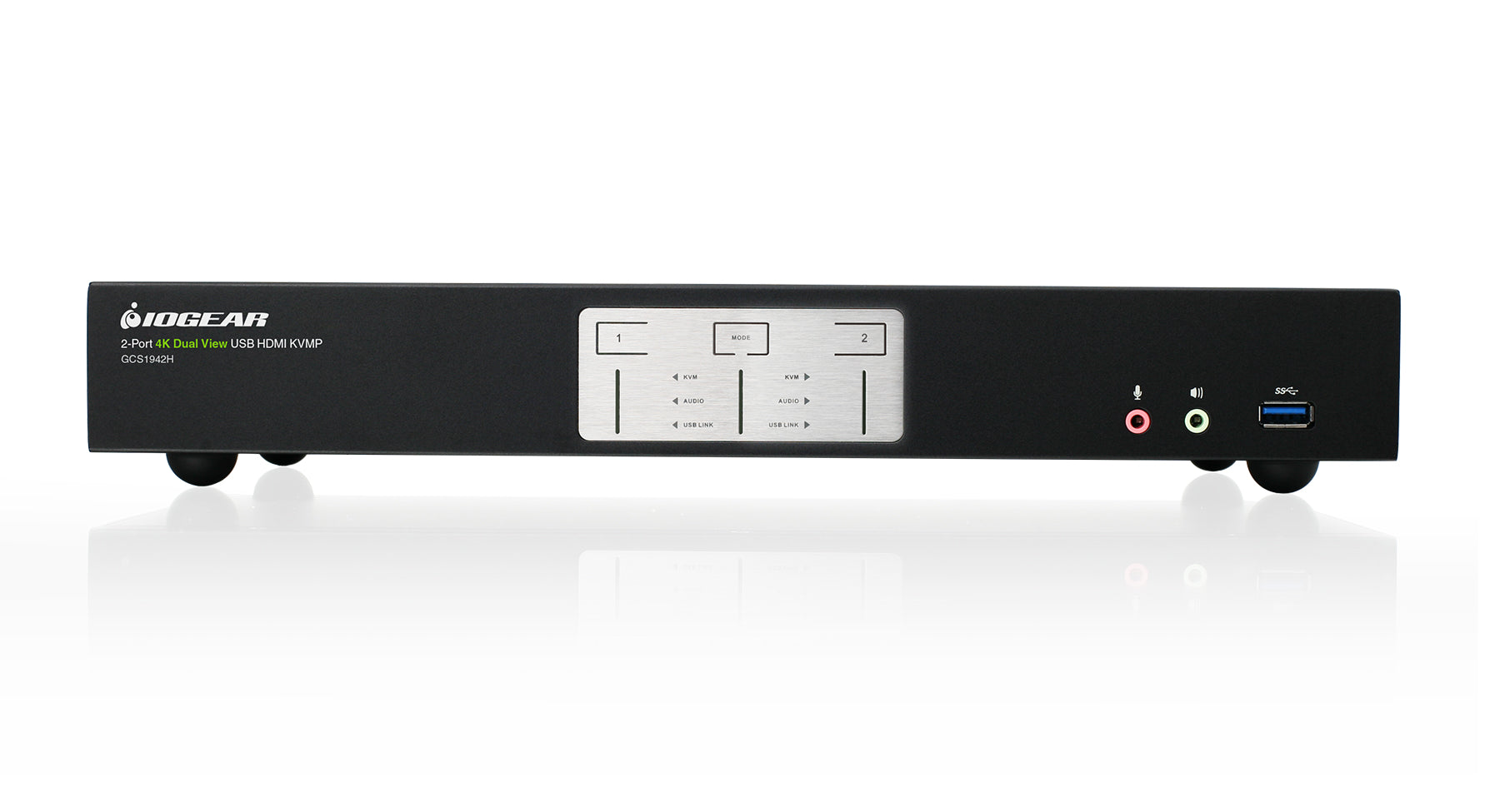 2-Port 4K Dual View KVMP Switch with HDMI Connection, USB 3.0 Hub and Audio (TAA)
