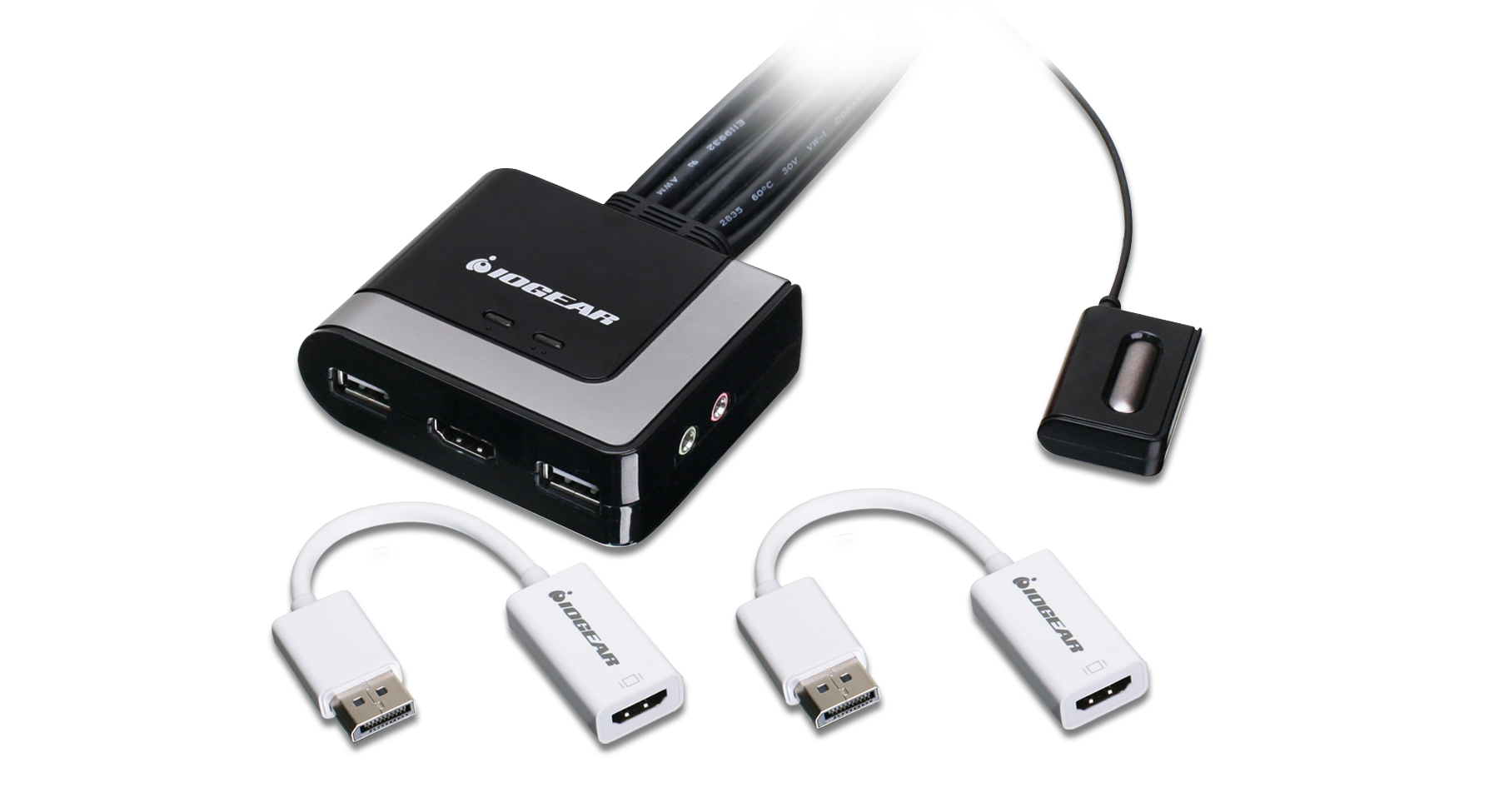 2-Port HDMI and DisplayPort Cable KVM Kit