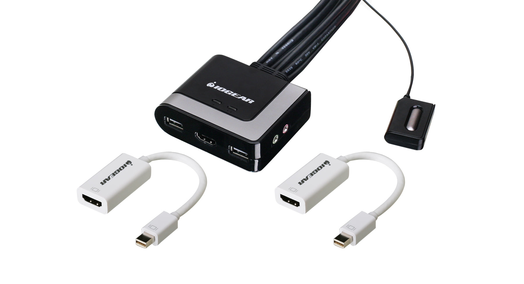 2-Port HDMI and Mini DisplayPort Cable KVM Kit
