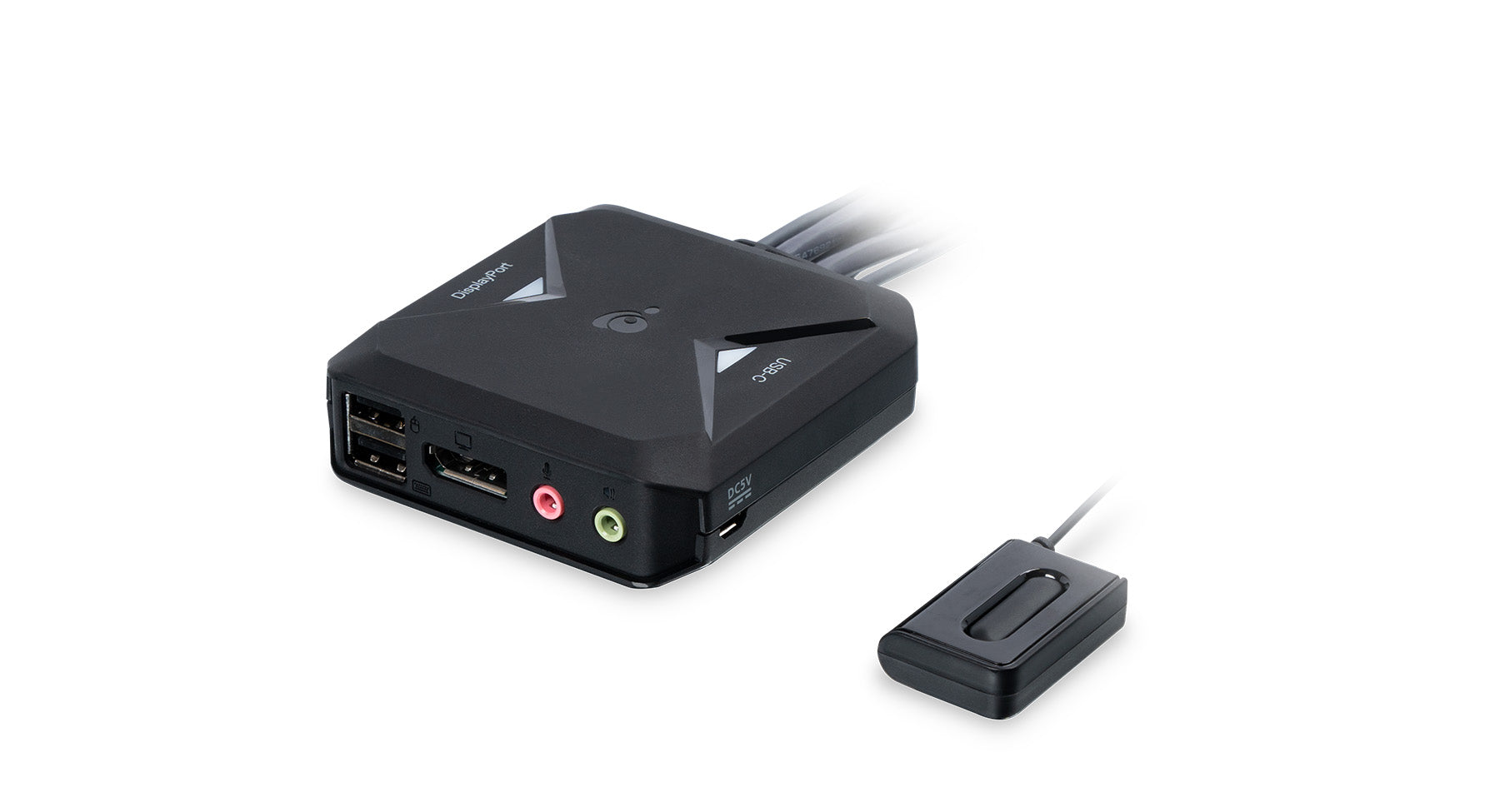 2-Port 4K Hybrid KVM Switch with DisplayPort, USB-C and Audio