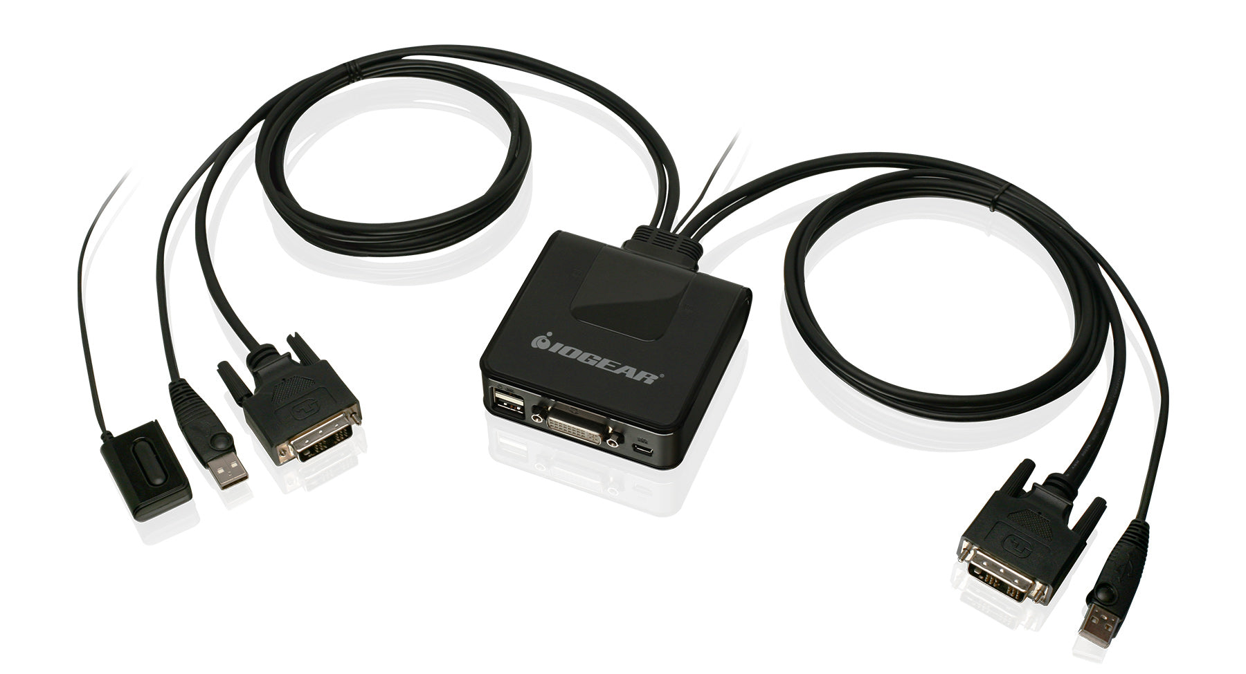 2-Port USB DVI and Mini DisplayPort Cable KVM Kit