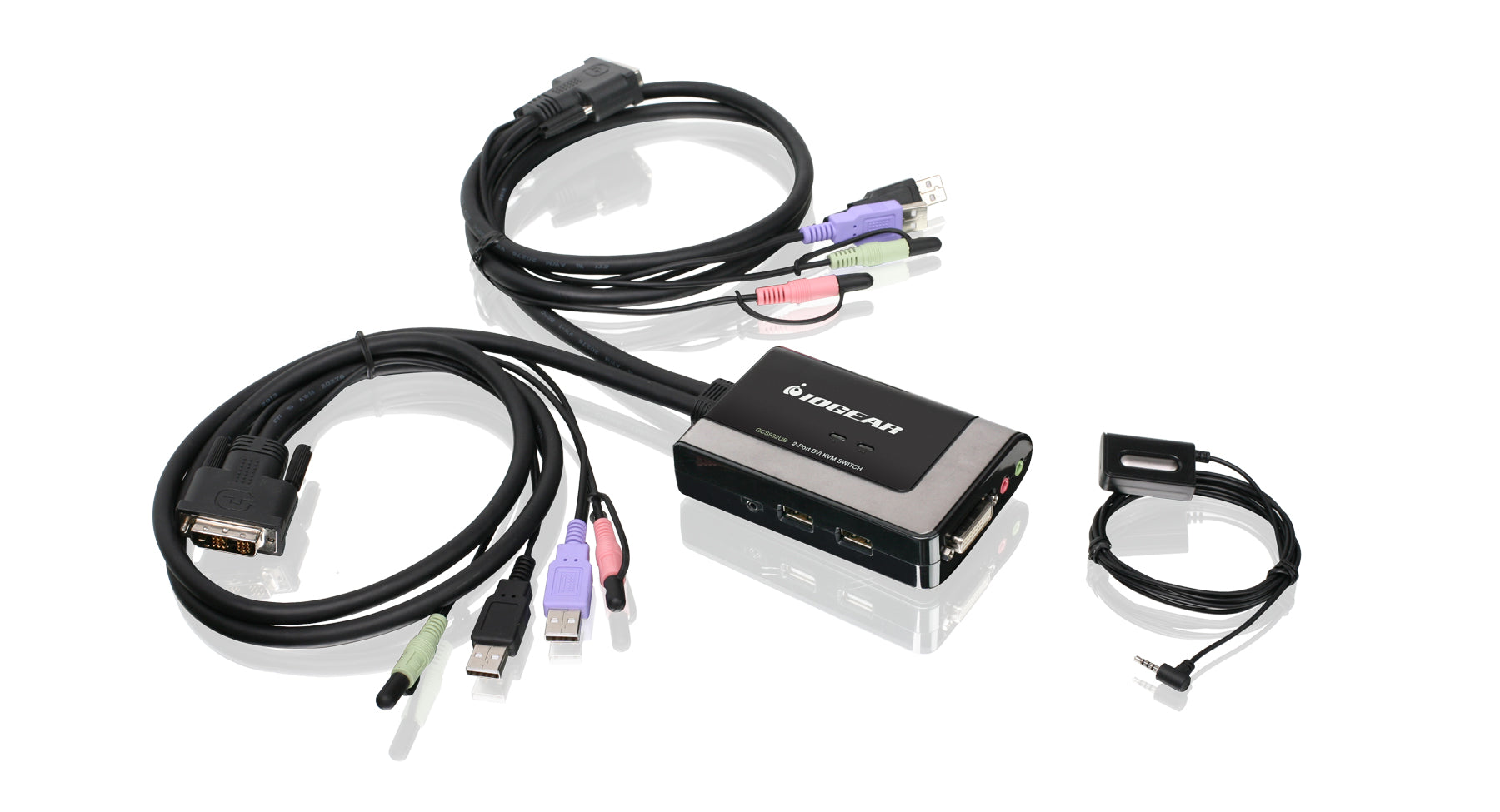 KVM 2-Port USB DVI-D Cable Switch