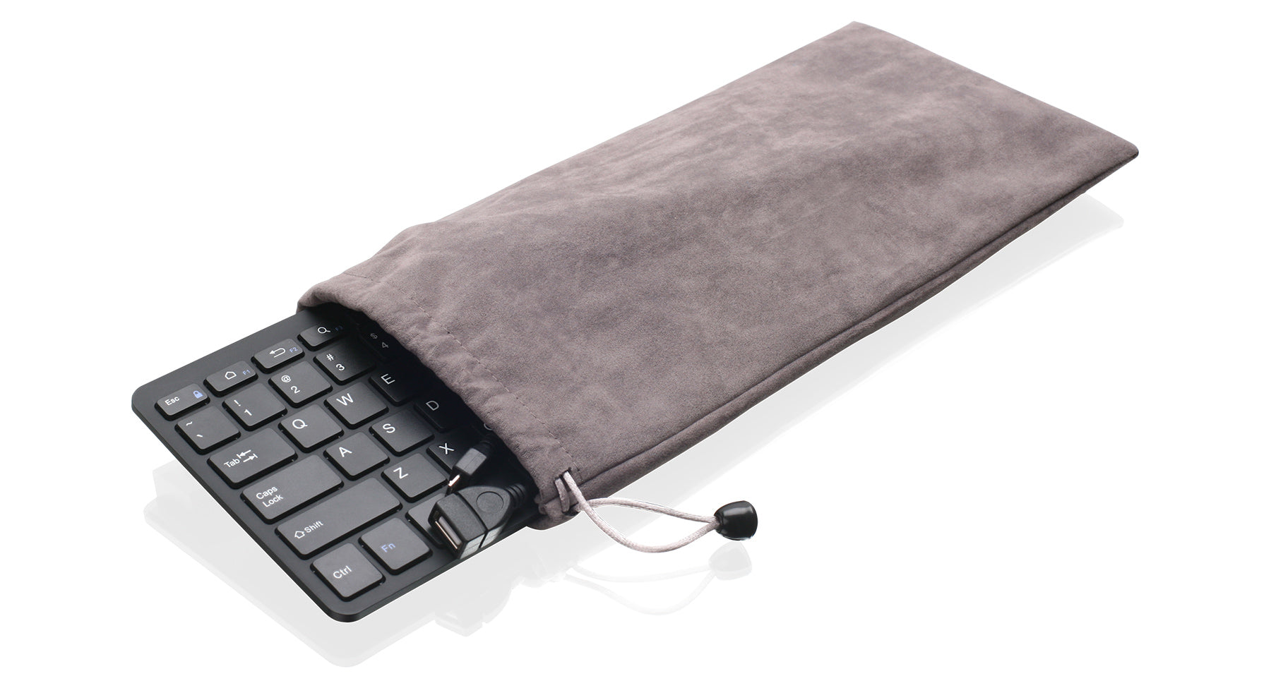 USB Portable Mini Keyboard with Micro USB OTG Dongle