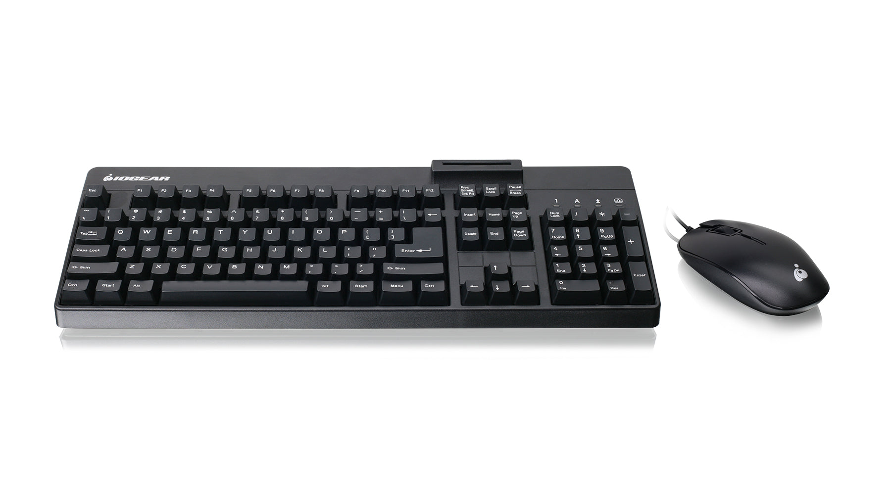 TAA-Compliant 104-Key Keyboard & 3-Button Mouse with Built-in CAC Reader